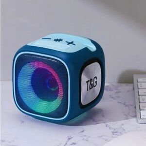 T&G Blue Portable Speaker with Modern Design